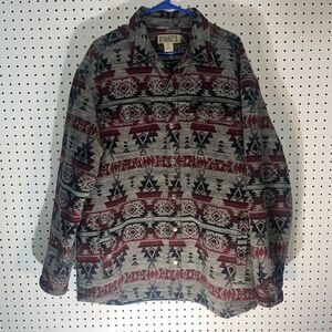 Duluth Trading Tucson Jac southwest aztec snap button down thick twill jacket